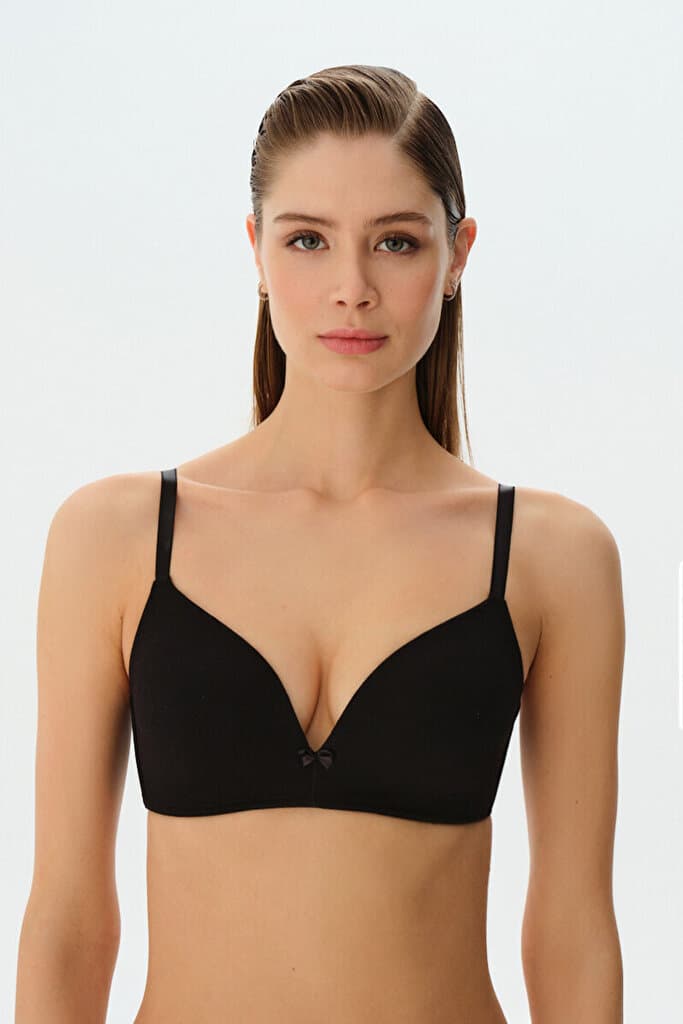 SUWEN Cotton Soft Bra - Black - 75 C 2