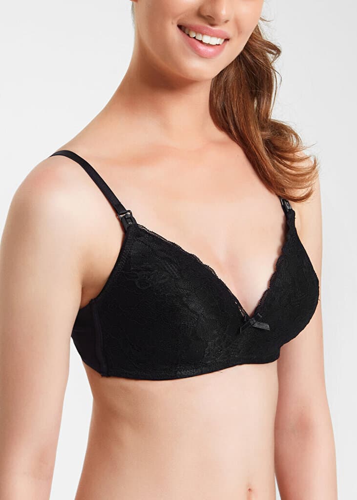 SUWEN Lacy Mothercare Bra - Black - 80 C 2