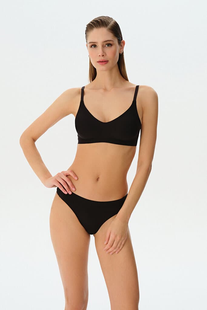 SUWEN Invisible Soft Bra - Black - XS 2