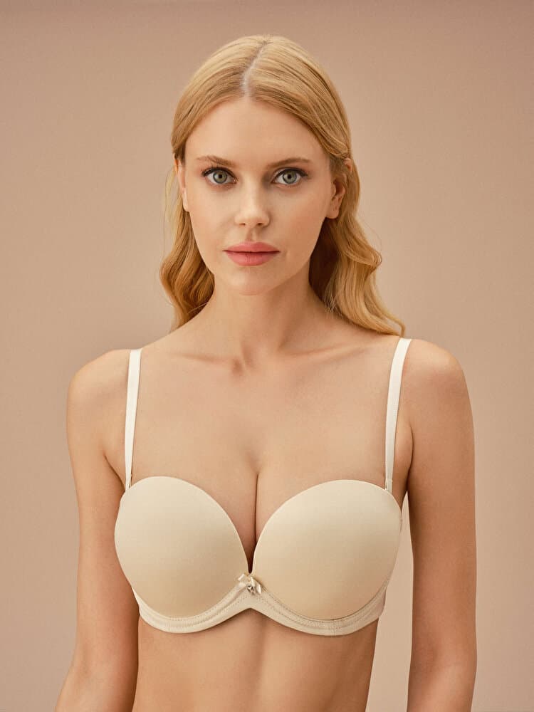 SUWEN Super Push-Up Straples Bra - Skin - 75 B