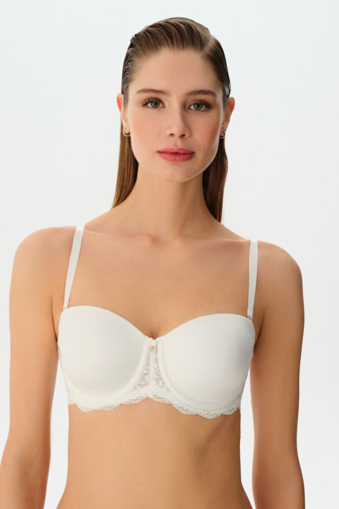 SUWEN Linda Lace Strapless - Ecru - 75 D