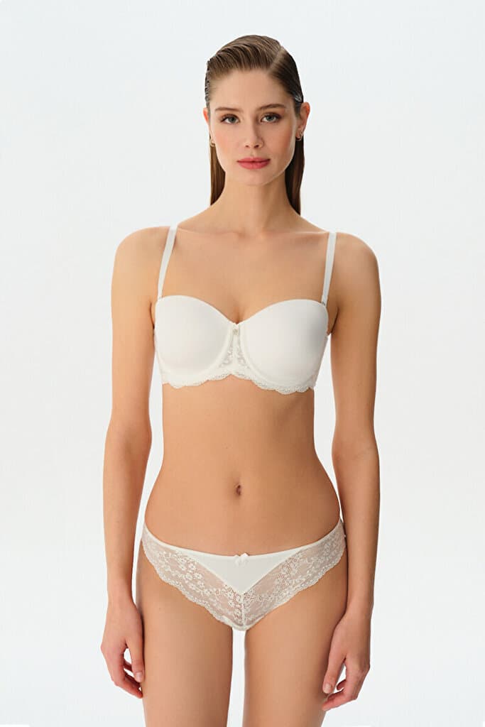 SUWEN Linda Lace Strapless - Ecru - 75 D 2