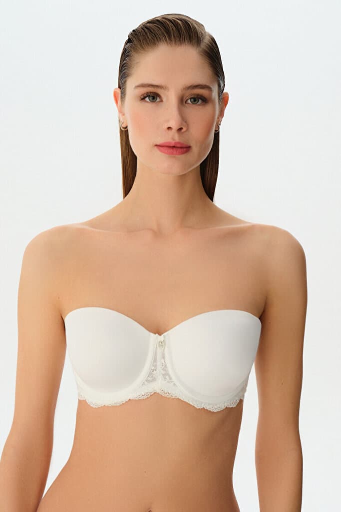 SUWEN Linda Lace Strapless - Ecru - 75 D 3