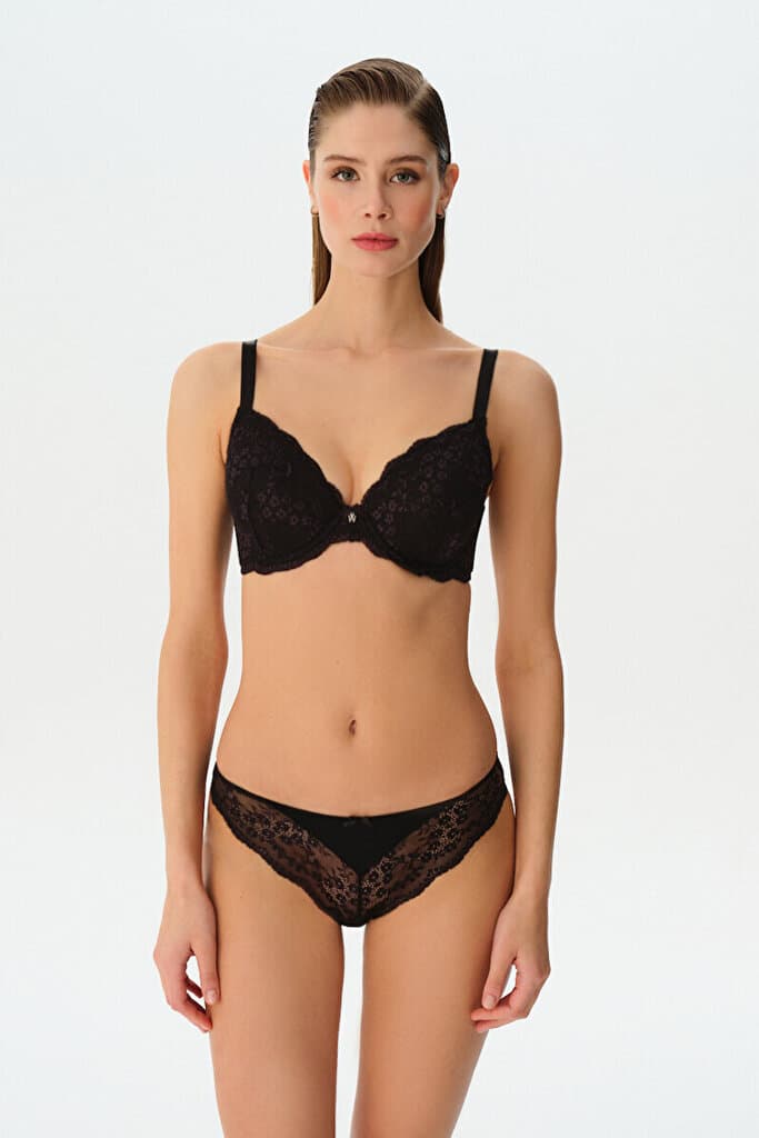 SUWEN Linda Lace Balconette - Black - 75 C 2
