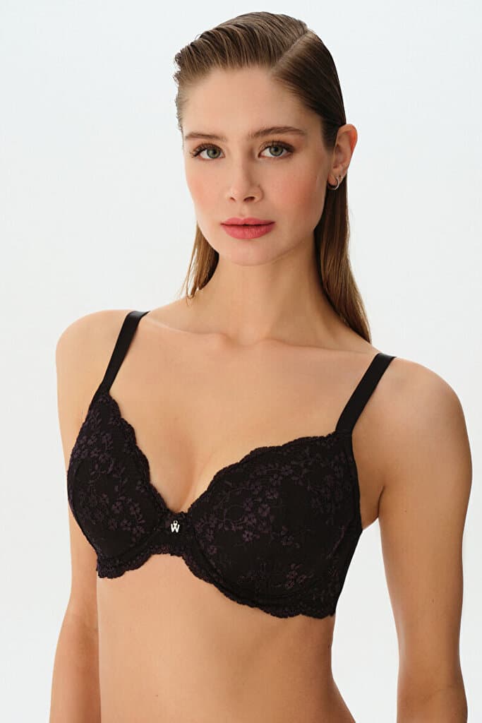 SUWEN Linda Lace Balconette - Black - 75 C 3