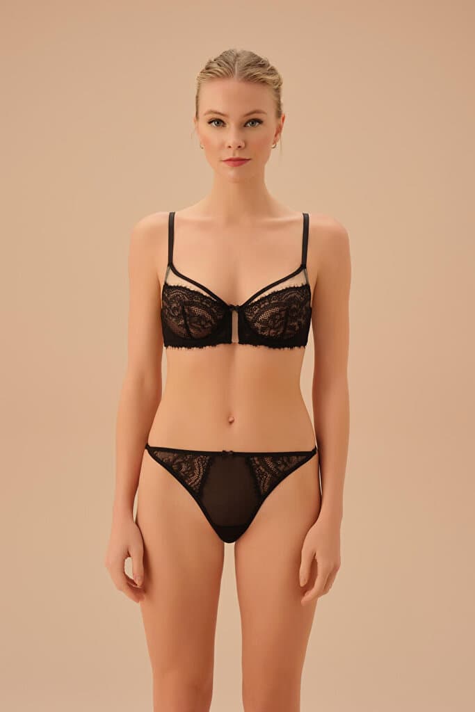 SUWEN Laurel Wire Bra - Black - 75 C