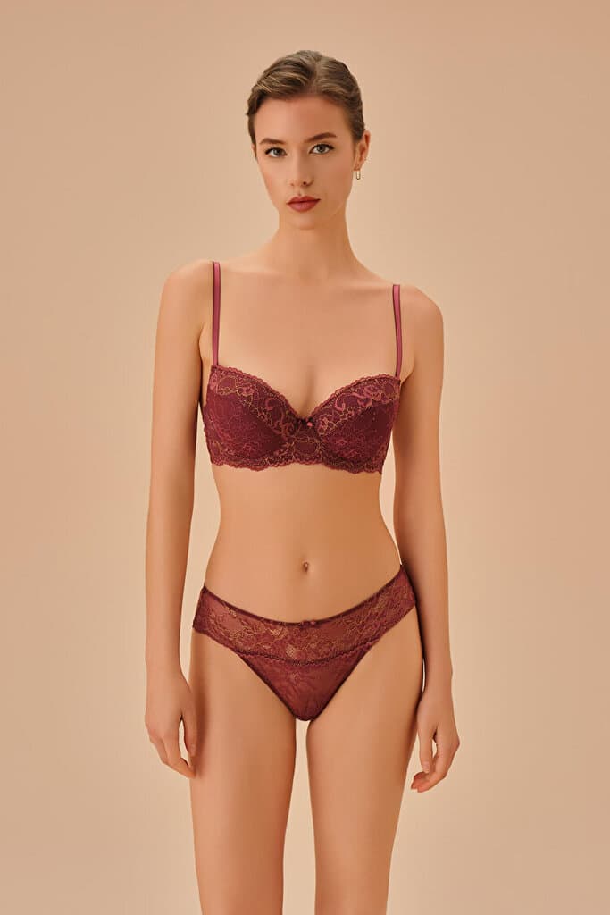SUWEN Dual Padded Bra - Rose - 75 C 3