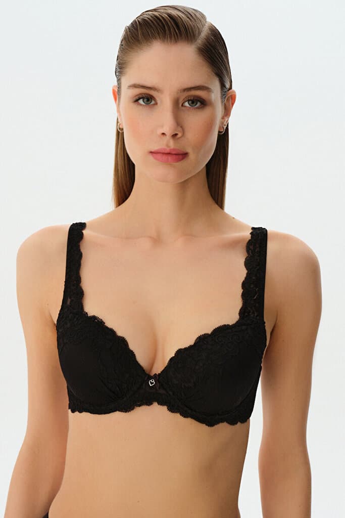 SUWEN Latte Padded Bra - Black - 75 C 2