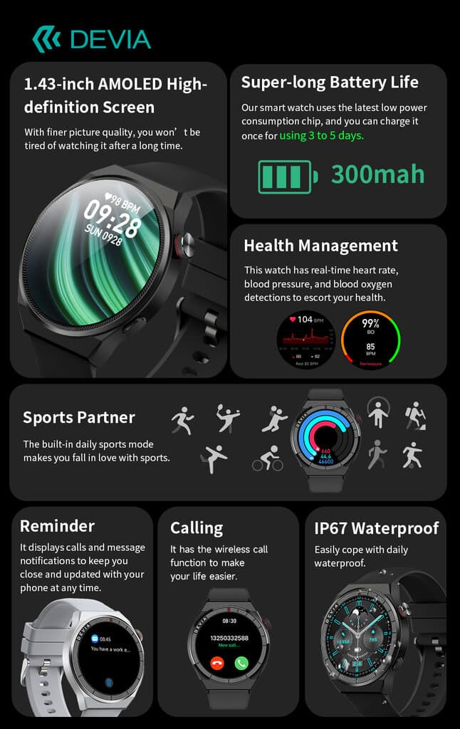 DEVIA Smart Watch Pro1(V2) - White 5