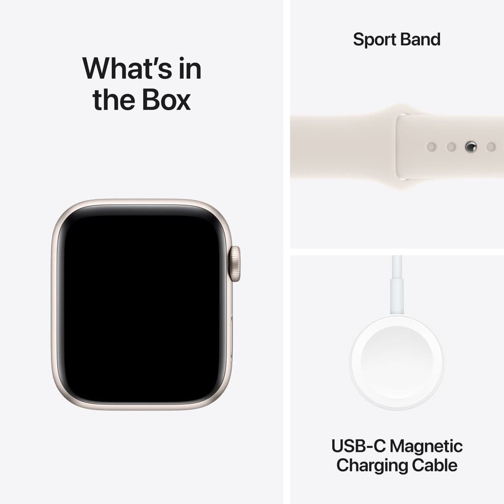 Apple Watch SE - Starlight Aluminium Case with Starlight Sport Band - S/M (GPS), 40mm 8