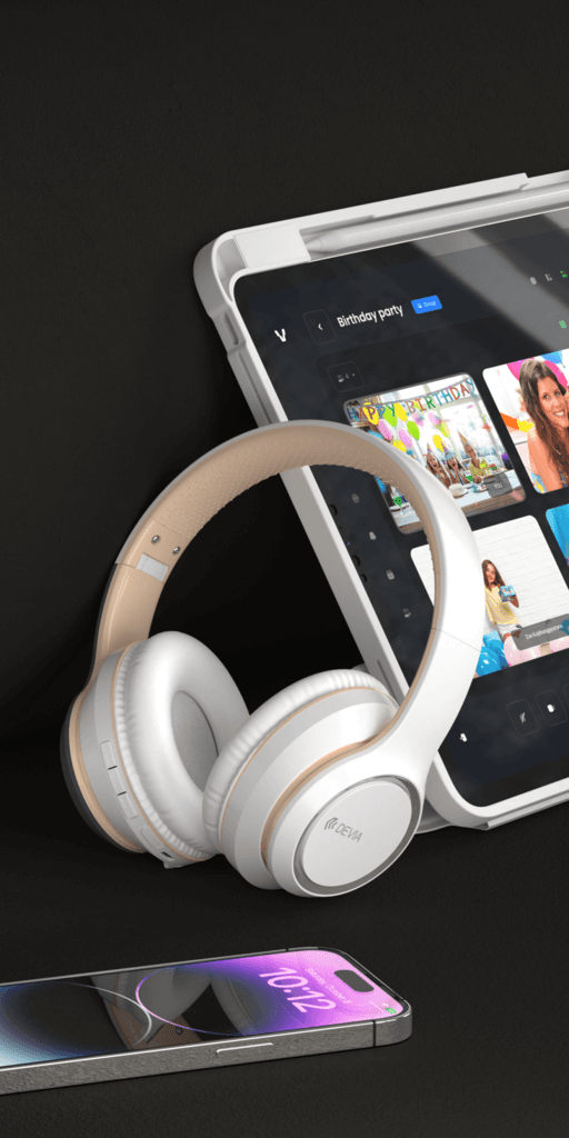 DEVIA EM039 Kintone Series Wireless Headset V2 - White 3