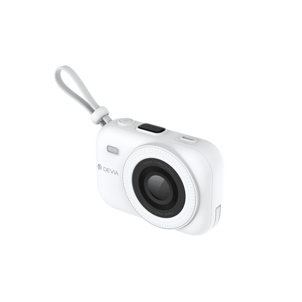Devia Extreme Speed Series MINI 22.5W Magnetic Power Bank With Built-in 2 Cables (9600mAh) - White 2