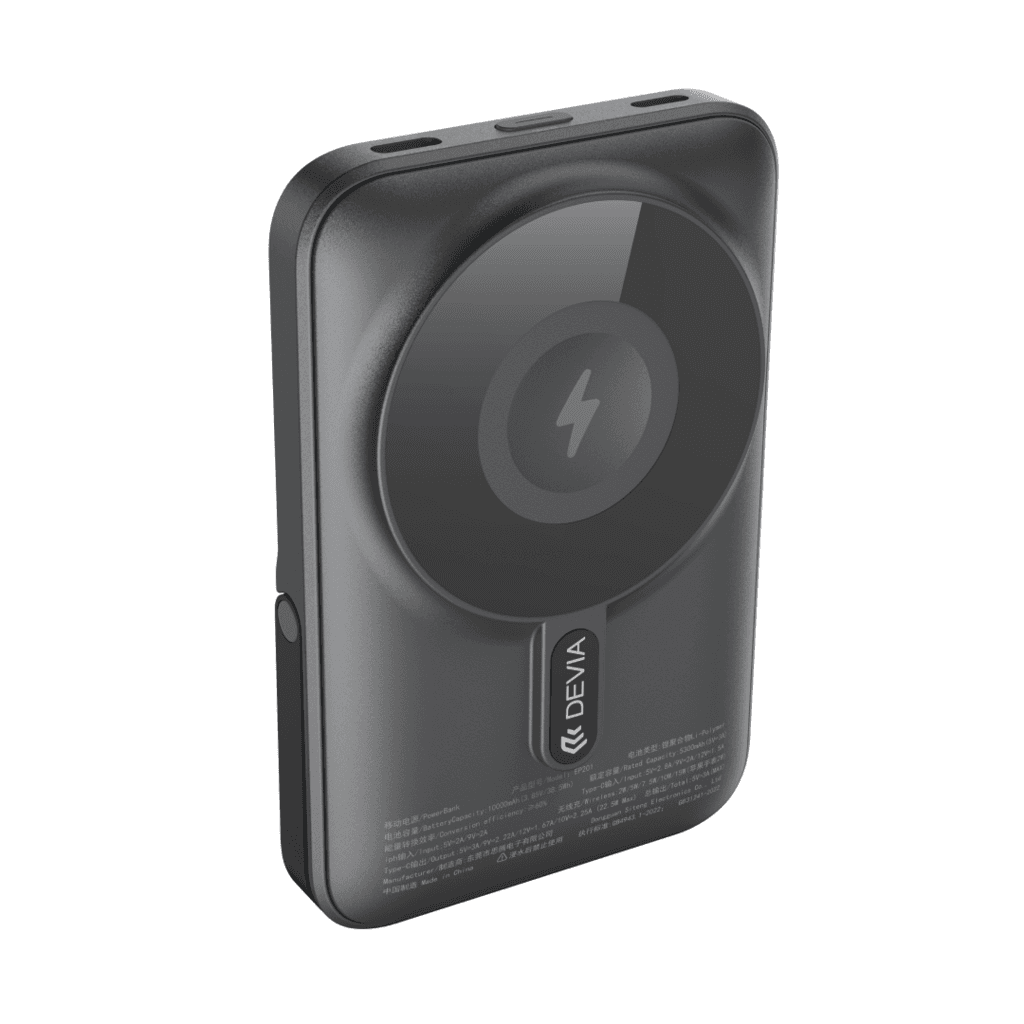DEVIA Extreme Speed Series 22.5W Fast Charging Magnetic Power Bank With Bracket (10000mAh) - Gray — photo 2