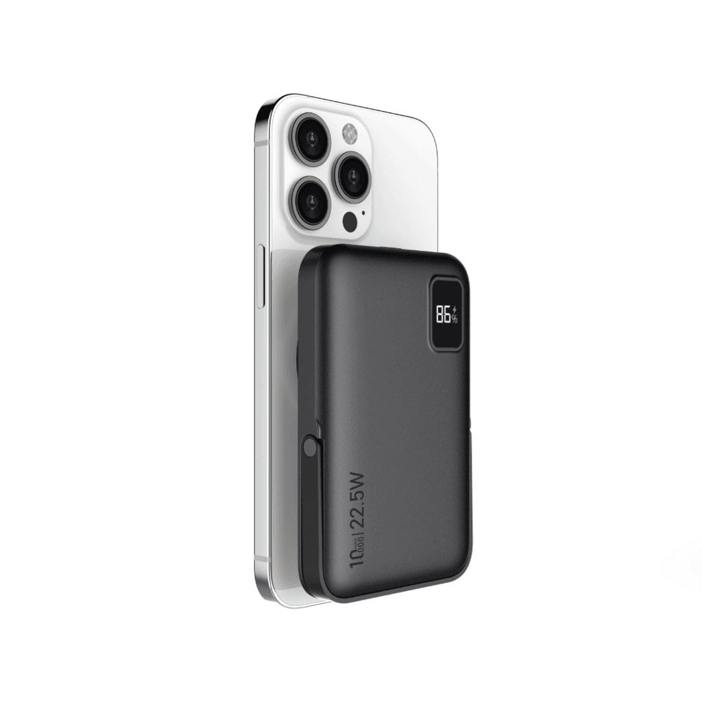 DEVIA Extreme Speed Series 22.5W Fast Charging Magnetic Power Bank With Bracket (10000mAh) - Gray — photo 4