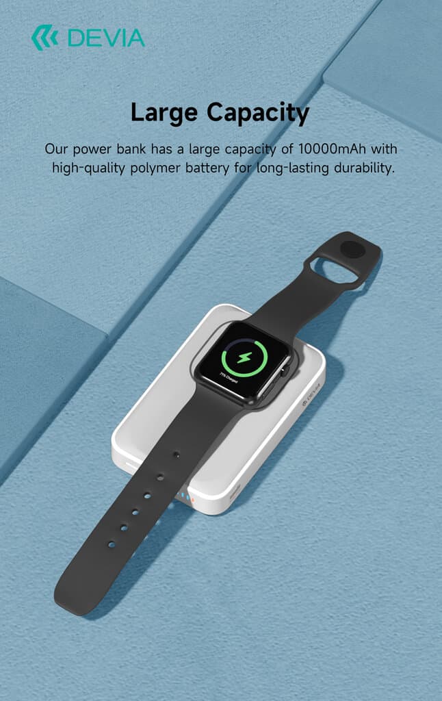 Devia Extreme Speed Series PD 20W 3 in 1 Magnetic Wireless Power Bank with Bracket - White 6