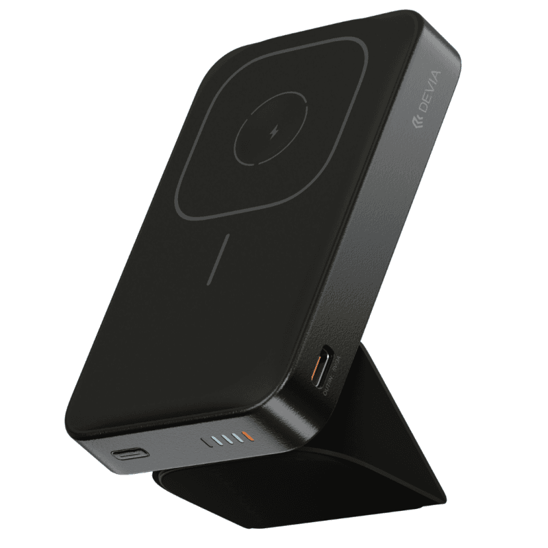 Devia Extreme Speed Series PD 20W 3 in 1 Magnetic Wireless Power Bank with Bracket - Black