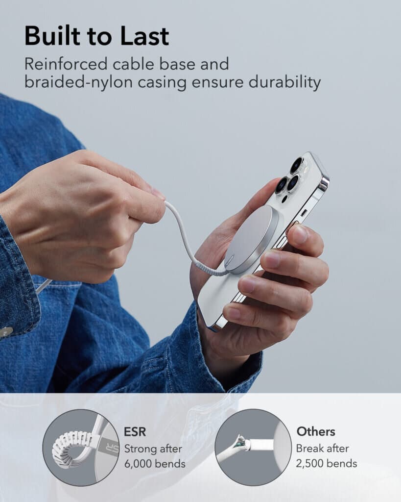 ESR mini Wireless Charger (HaloLock) - Silver 5