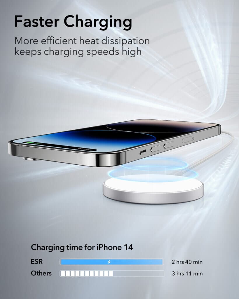 ESR mini Wireless Charger (HaloLock) - Silver 8