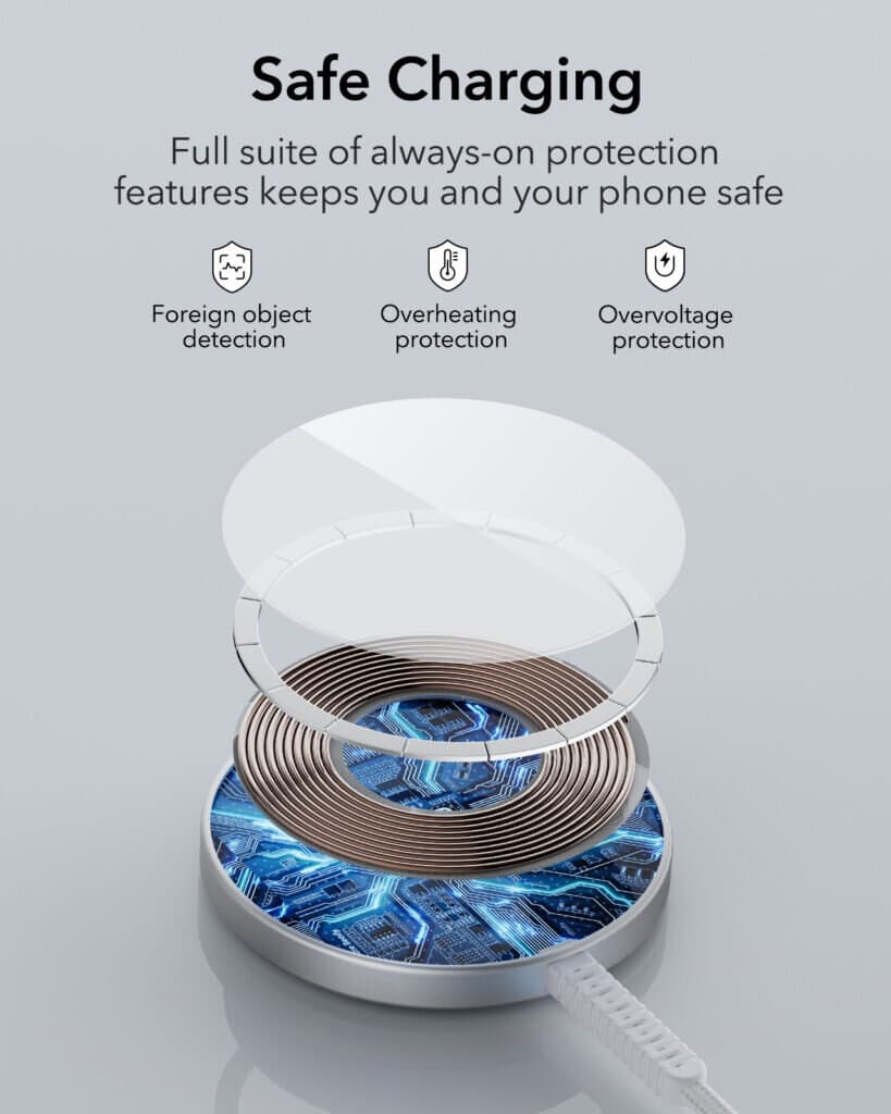 ESR mini Wireless Charger (HaloLock) - Silver 11