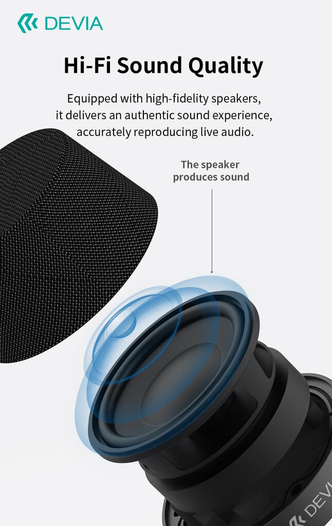 Devia Sound Lite3 Wireless Speaker EM506 - Black 7