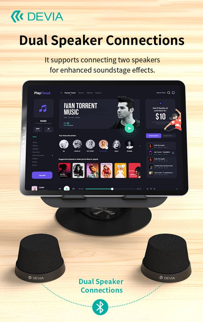 Devia Sound Lite3 Wireless Speaker EM506 - Black 9