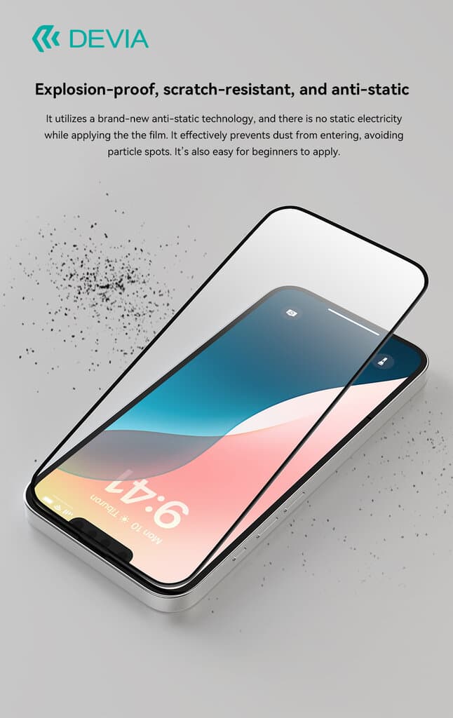 DEVIA Star Series Full Screen Entire View Tempered Glass -  iPhone 16E 5