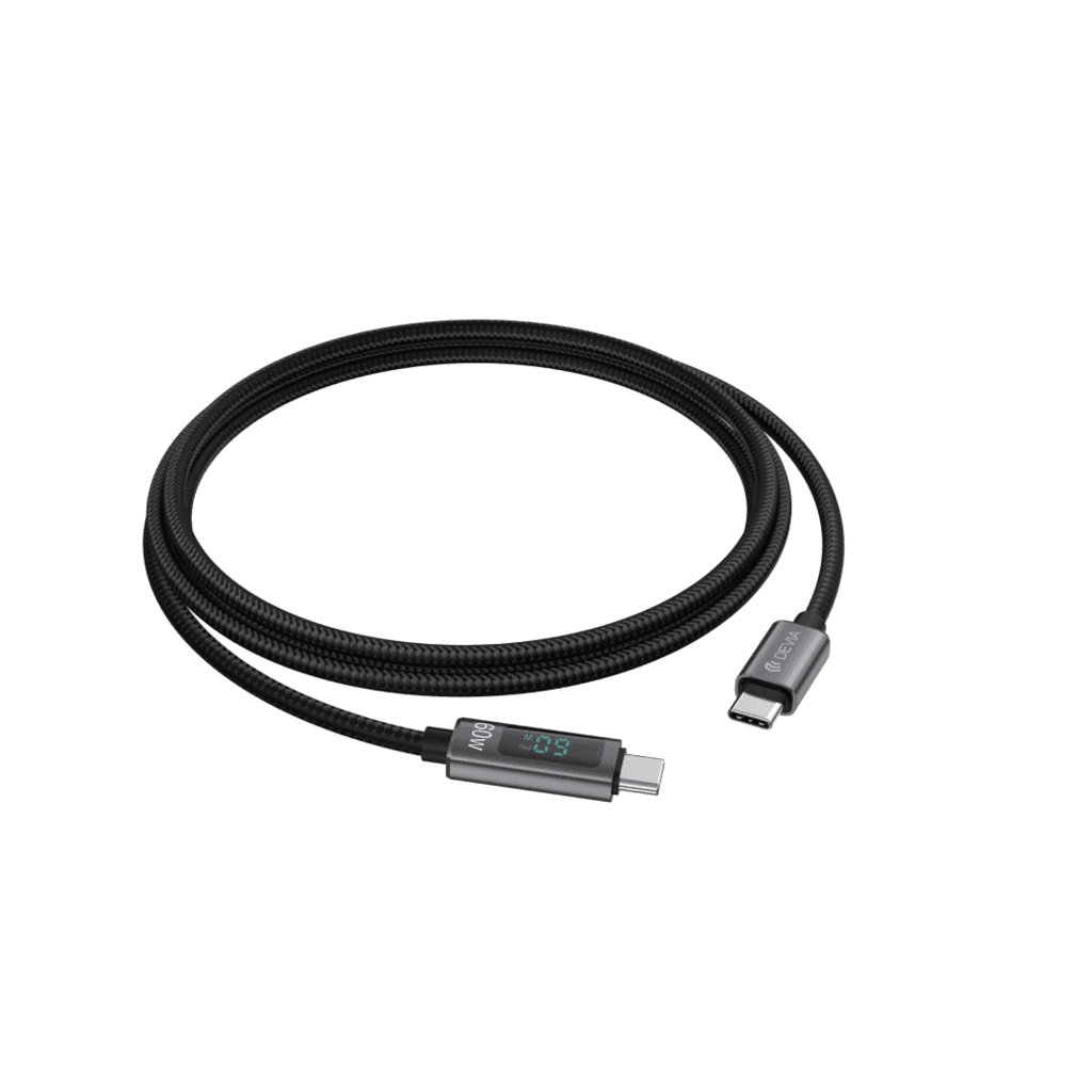 Devia Extreme Speed Series C To C PD 60W Metal Woven Fast Cable With Digital Display  (1.2M)