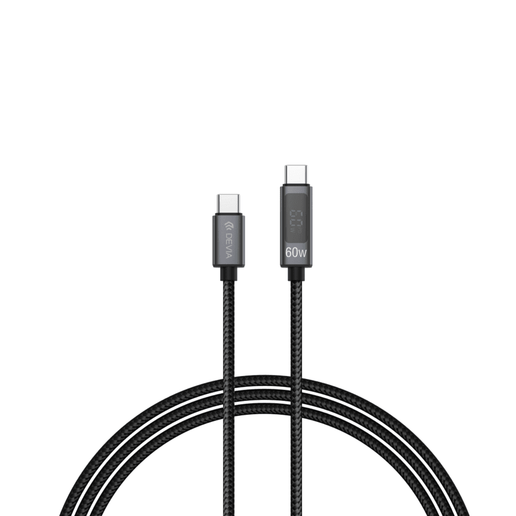 Devia Extreme Speed Series C To C PD 60W Metal Woven Fast Cable With Digital Display  (1.2M) 2
