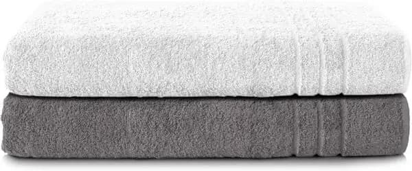 Komfortec Sauna Towel - 2pcs - 80*200 cm - Anthracite / White