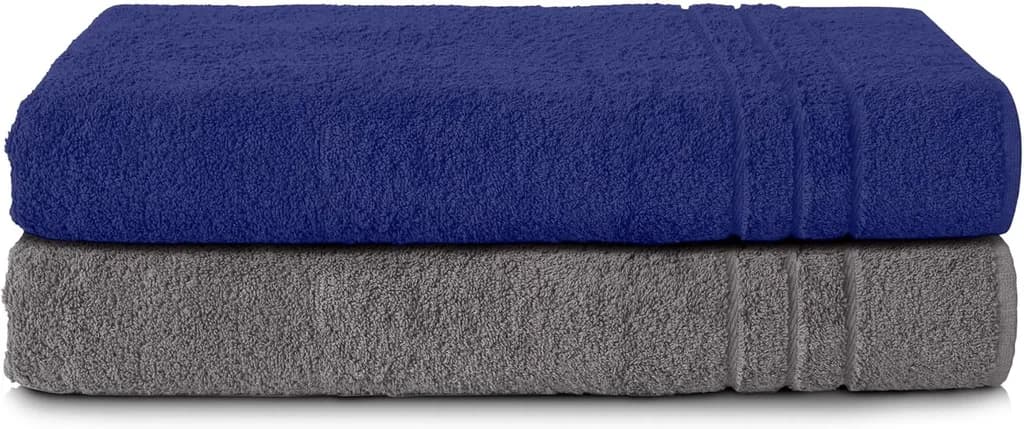 Komfortec Sauna Towel - 2pcs - 80*200 cm - Anthracite / Violet Blue