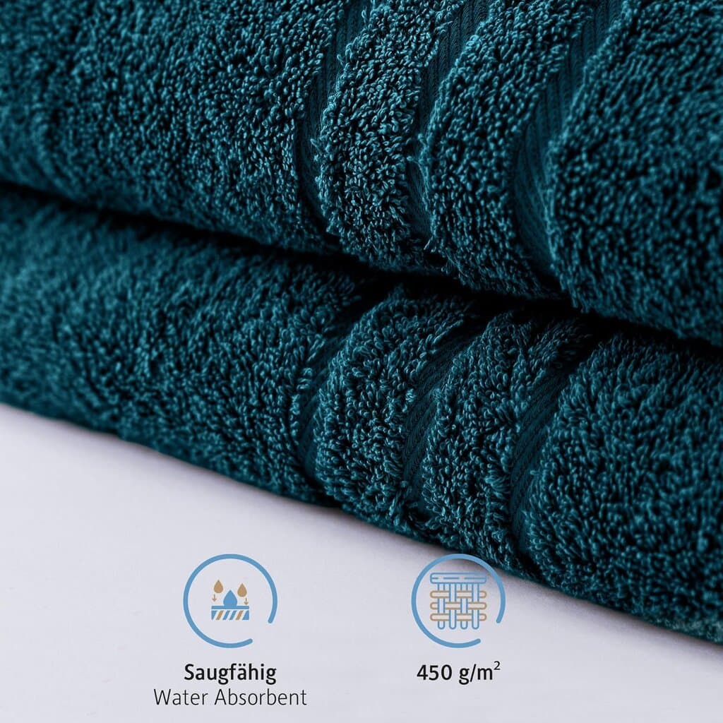 Komfortec Sauna Towel - 2pcs - 80*200 cm - Petrol Green 4