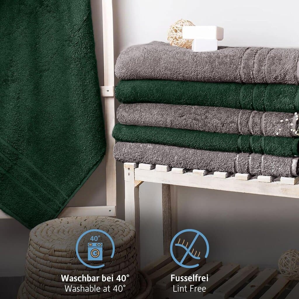 Komfortec Sauna Towel - 2pcs - 80*200 cm - Anthracite / Dark Green 5