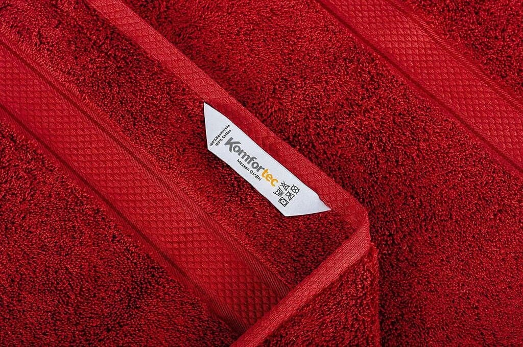 Komfortec Bath Towel - 2pcs - 70*140 cm - Aurora Red 5
