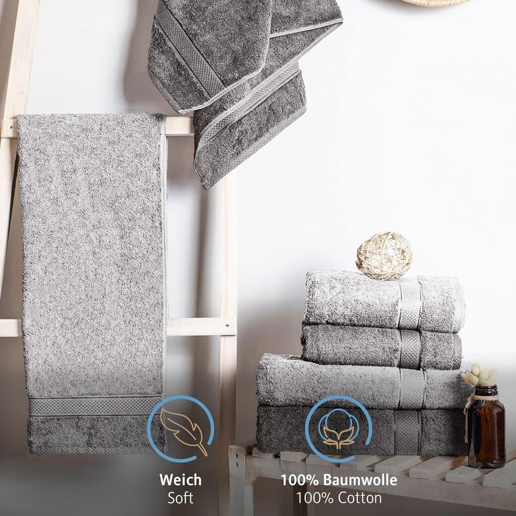 Komfortec Hand Towel - 2pcs - 50*100 cm - Silver 2