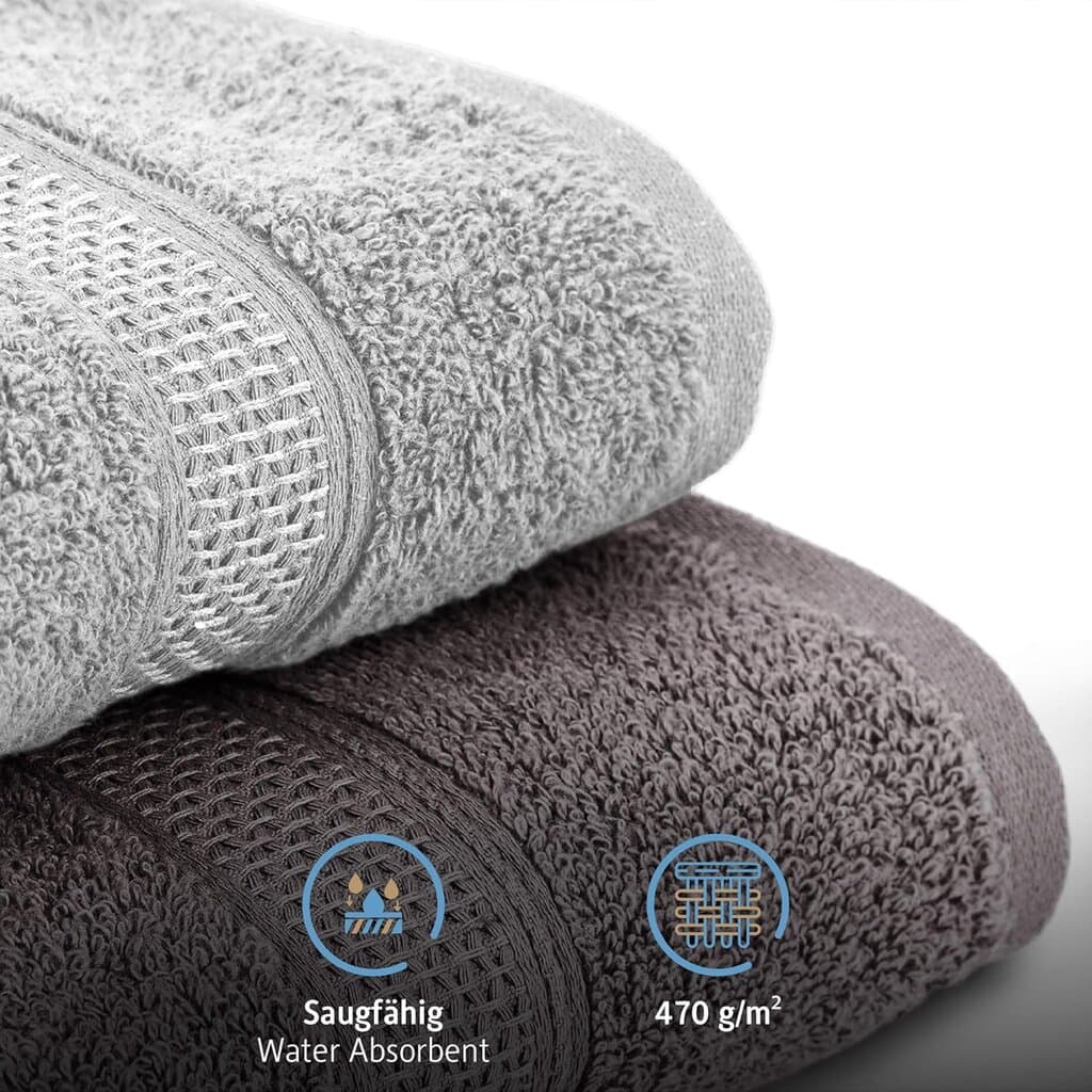 Komfortec Hand Towel - 2pcs - 50*100 cm - Silver 4