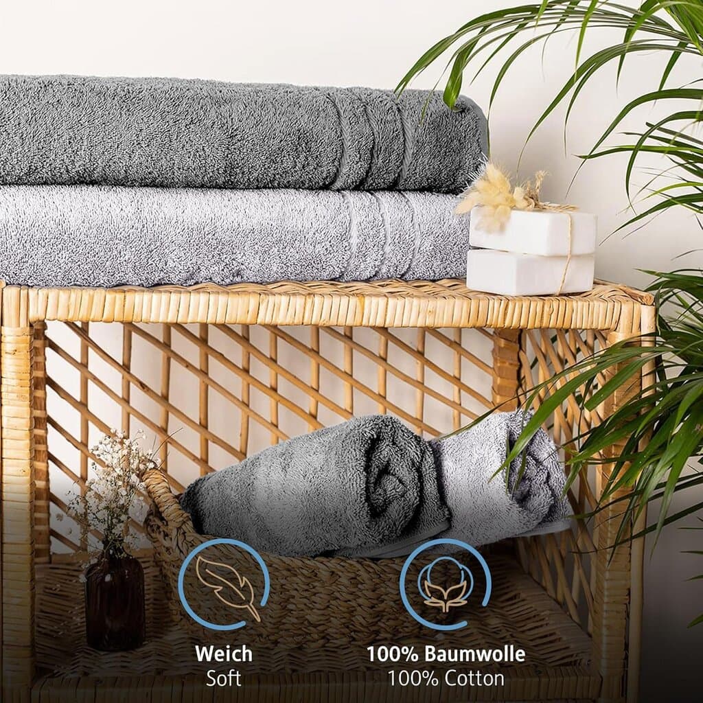 Komfortec Hand Towel - 2pcs - 50*100 cm - Anthracite Grey 2