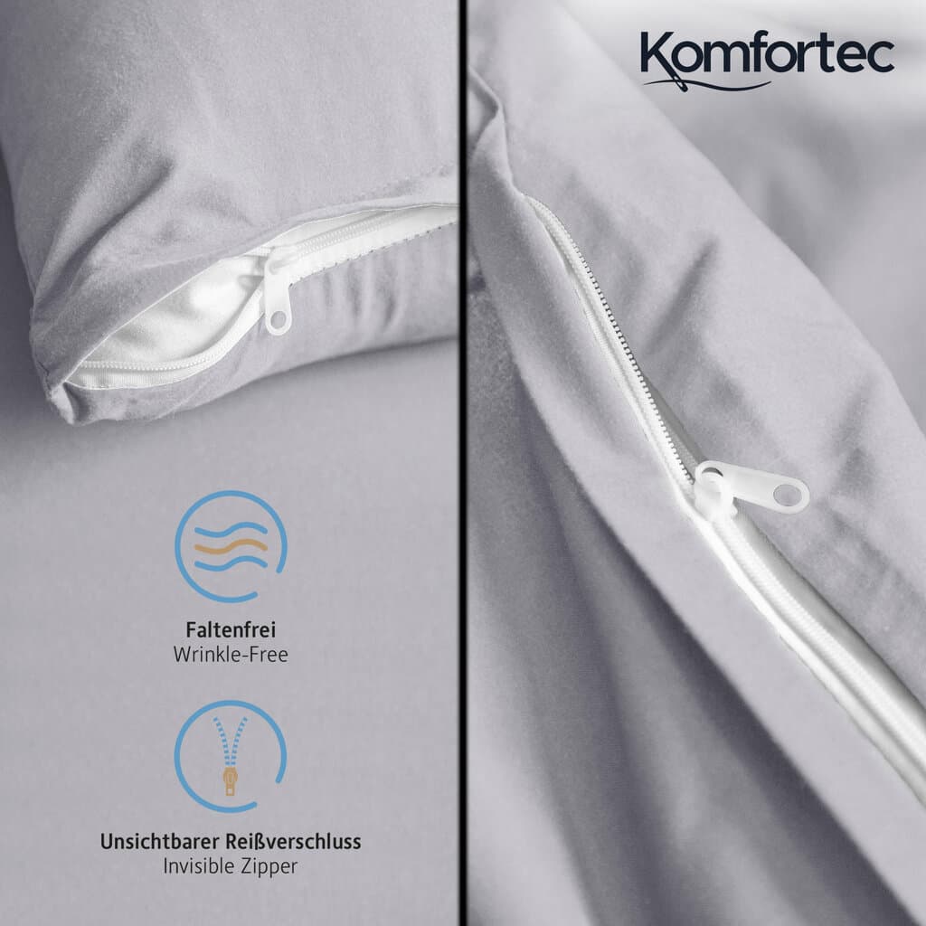 Komfortec Duvet Cover Set - 2pcs - 240*220 cm - White 4