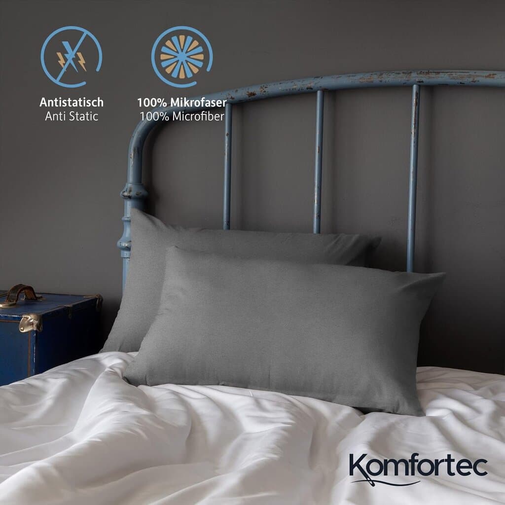 Komfortec Duvet Cover Set - 2pcs - 240*220 cm - Anthracite Grey 4