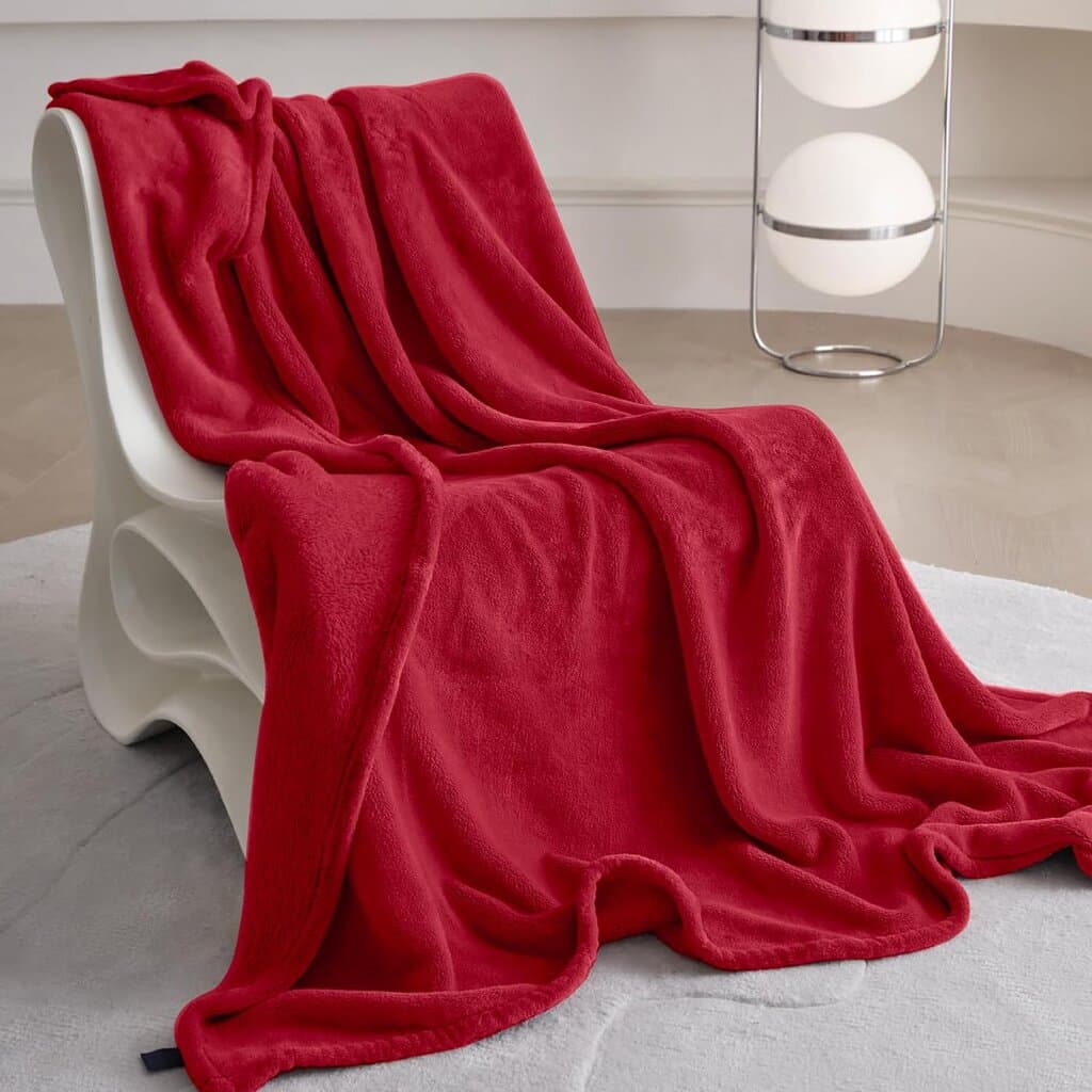 Komfortec Light Blanket - 240*220 cm - Burgundy Red 3