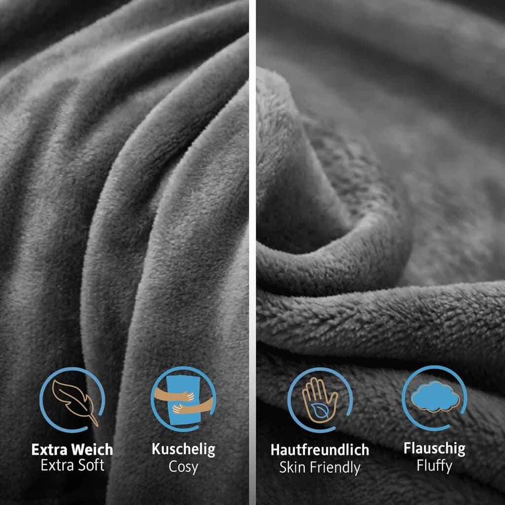 Komfortec Light Blanket - 240*220 cm - Anthracite Grey 3