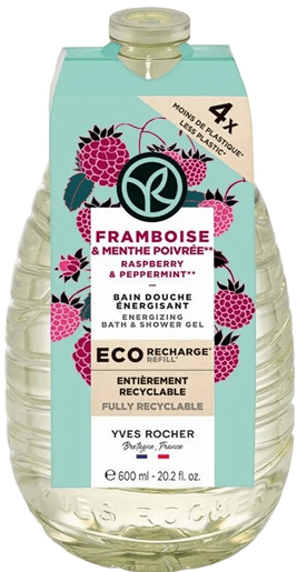 Yves Rocher Eco-Refill Raspberry & Peppermint Bath & Shower Gel 600ml