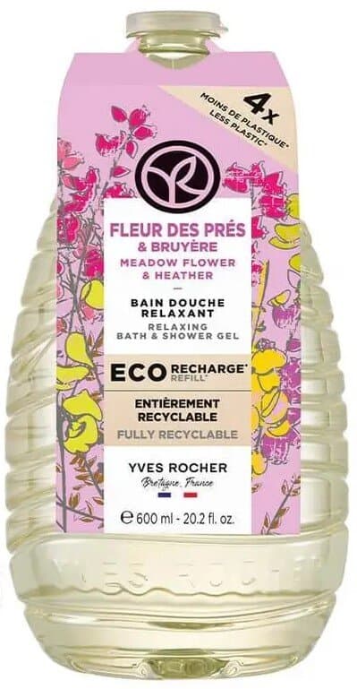 Yves Rocher Eco-Refill Fields' Flower & Heather Bath And Shwer Gel 600ml