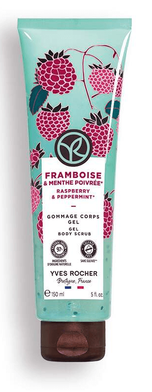 Yves Rocher Raspberry & Peppermint Gel Body Scrub Gel 150ml