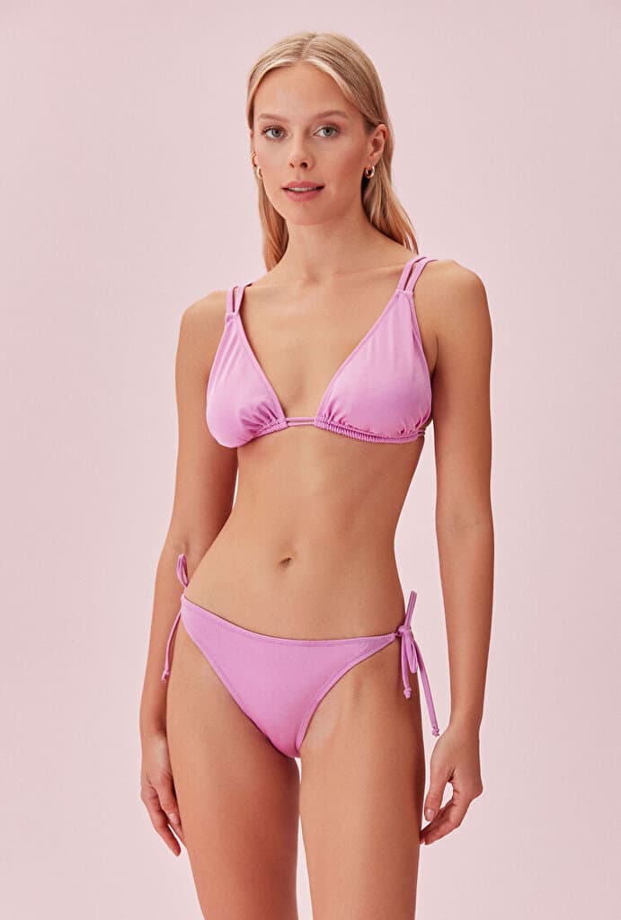 SUWEN Thin Tie Bikini Bottom - Lavender - 36 3