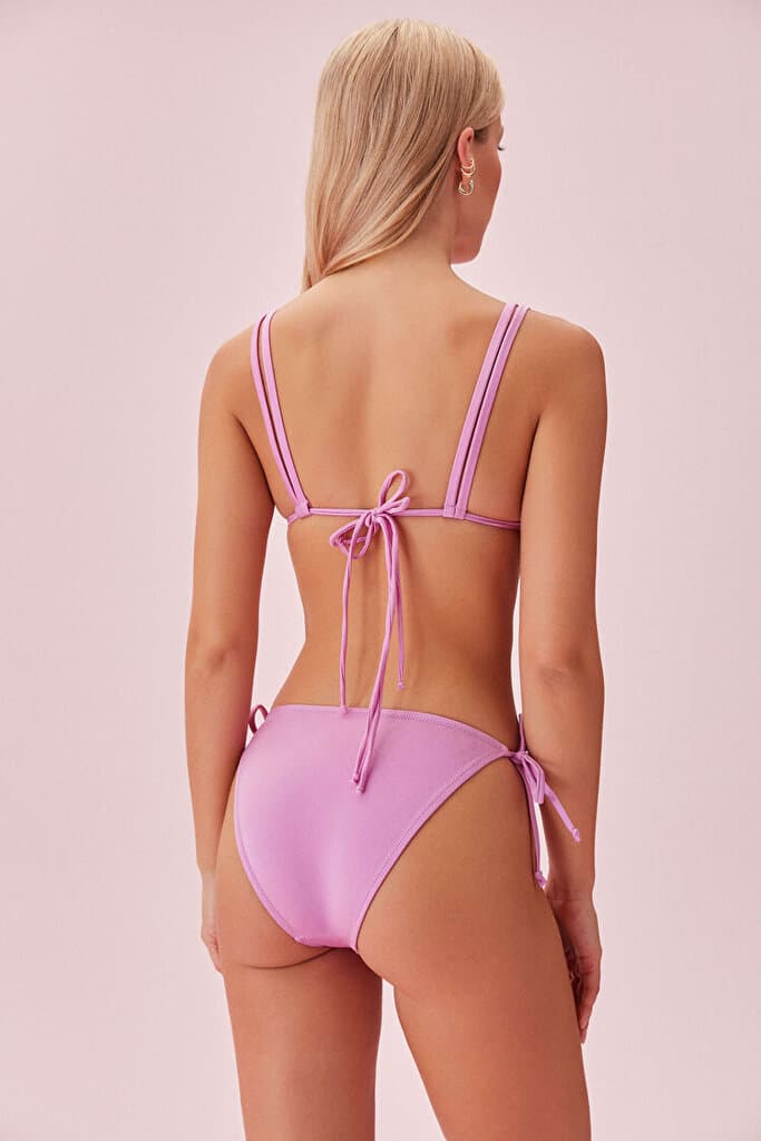 SUWEN Thin Tie Bikini Bottom - Lavender - 36 4