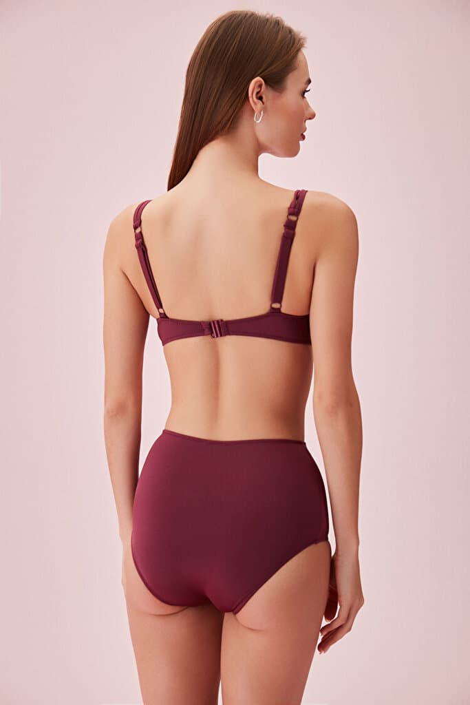 SUWEN Bendy Underwire Bikini Top - Plum - 40 4