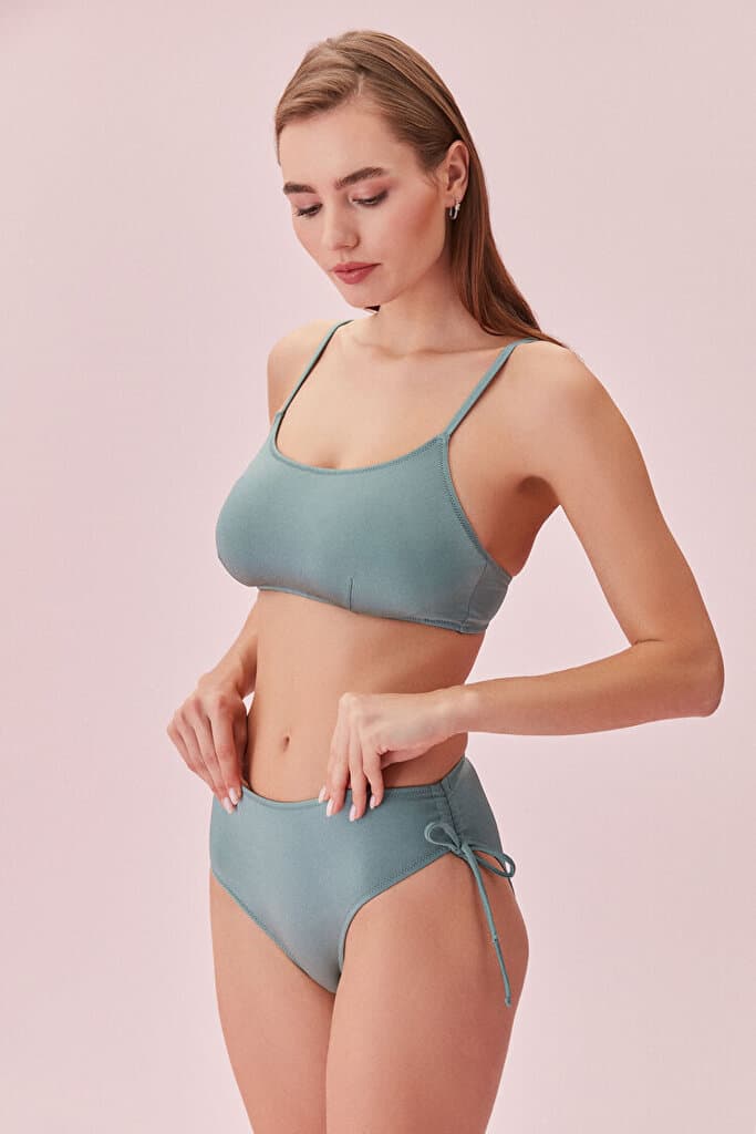 SUWEN Drawstring Bikini Bottom - Olive - 40 2