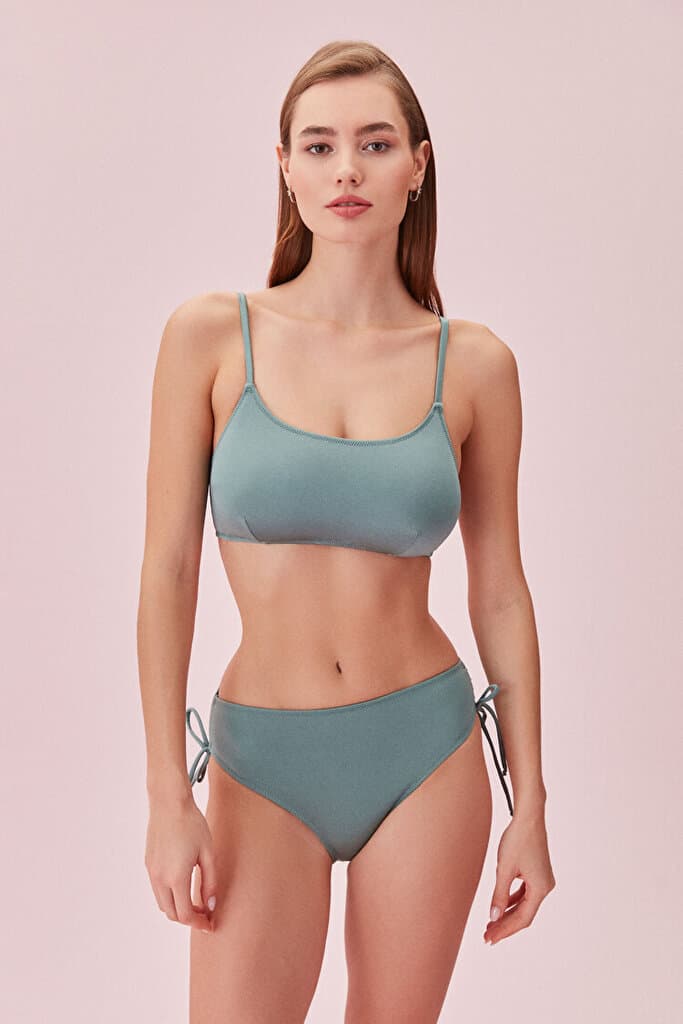 SUWEN Drawstring Bikini Bottom - Olive - 40 3