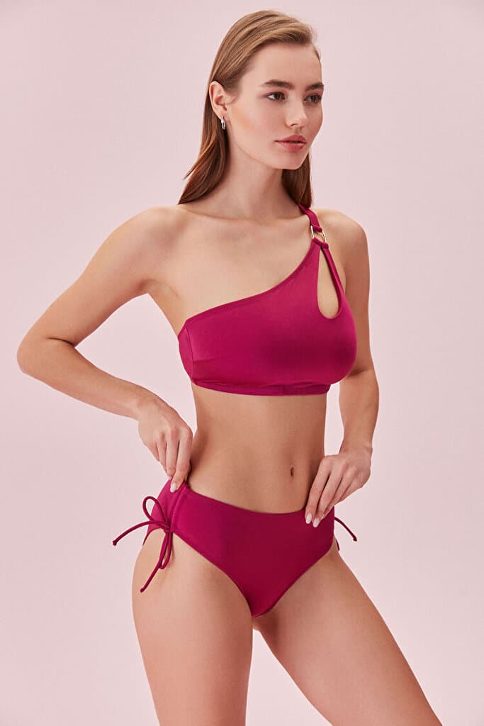 SUWEN Drawstring Bikini Bottom - Berry - 36 2
