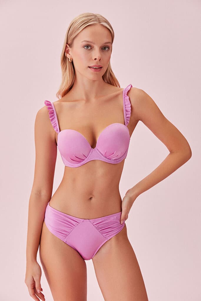 SUWEN Double Pleated Bikini Bottom - Lavender - 42 3